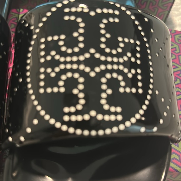 Tory Burch DOUBLE T POOL SLIDE Black - Picture 7 of 10